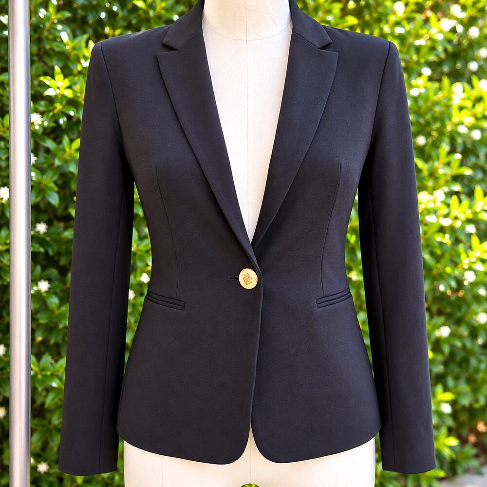 Philosophy Fitted Black Suit Jacket – Office Career Wear XS